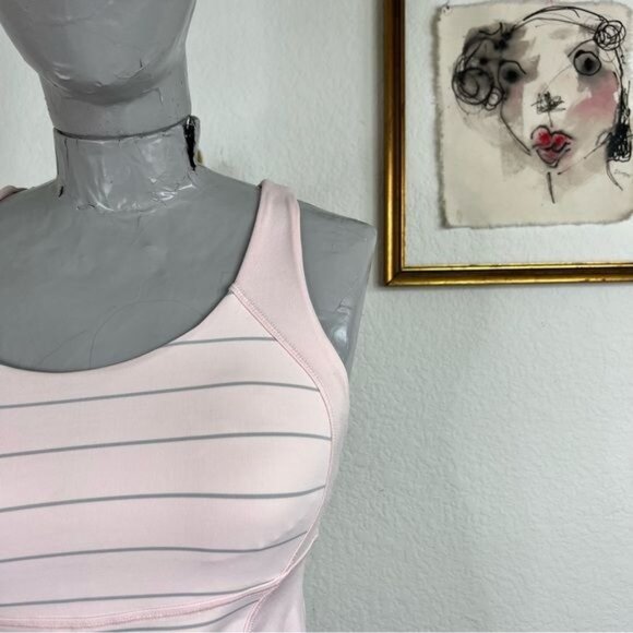 Lululemon Energy Tank Slalom Stripe Pretty Pink / Pretty Pink - Picture 3 of 7